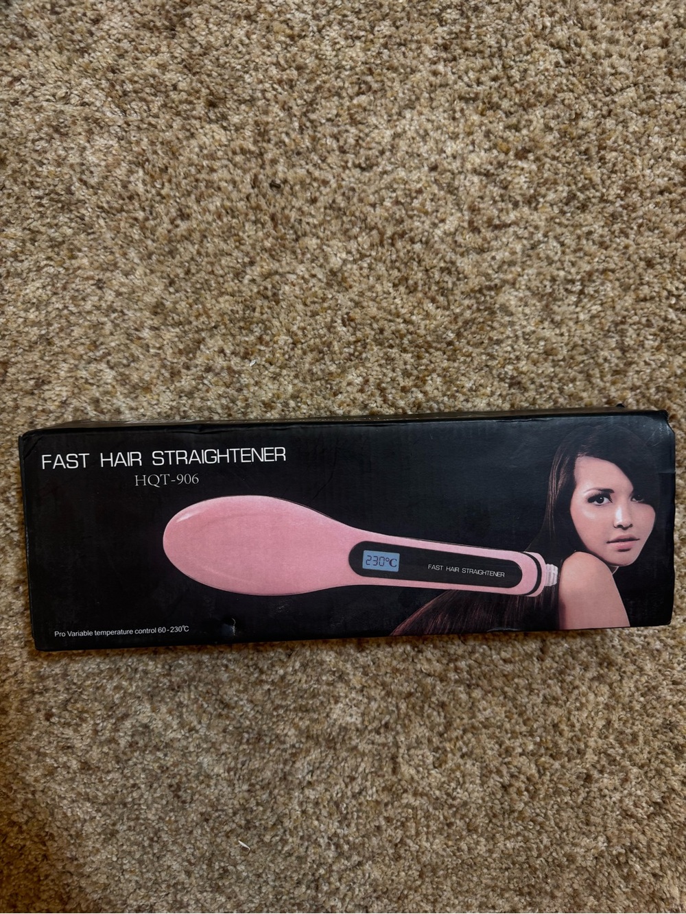 Fast Hair Straightener Pink Digital Hair Brush